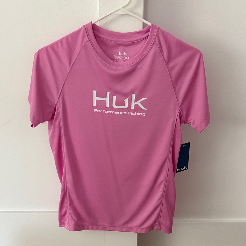 Huk Vibrant Pink Fishing Tee